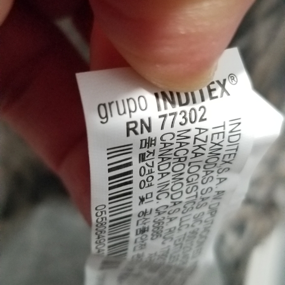 NWT Zara Circular Womens Shirt Dress M Gray Animal Print RuffledSleeve NWT - Picture 9 of 11